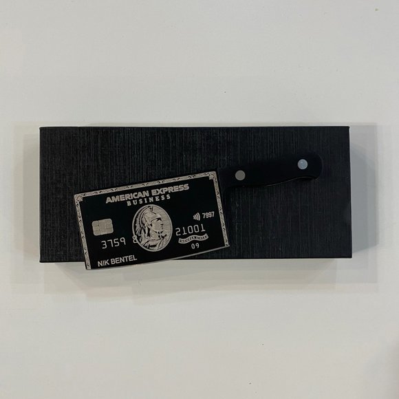 s-l1200.jpg Limited Edition Nik Bentel Capitalism Cheese Knife: American Express Black Card